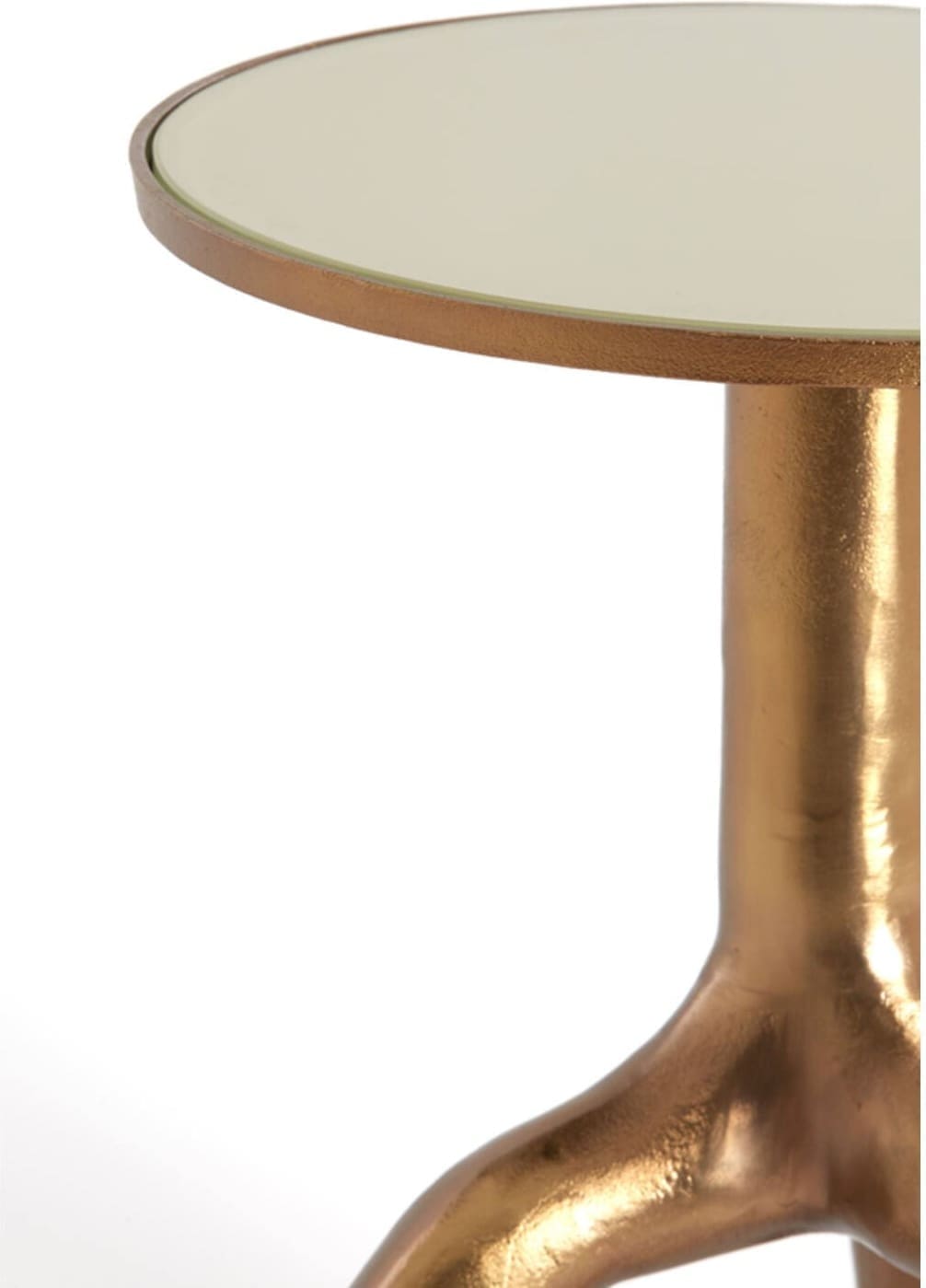 Bijzettafel Mello - Glans Bruin Brons+glas Taupe Light & Living Bijzettafel 6798861