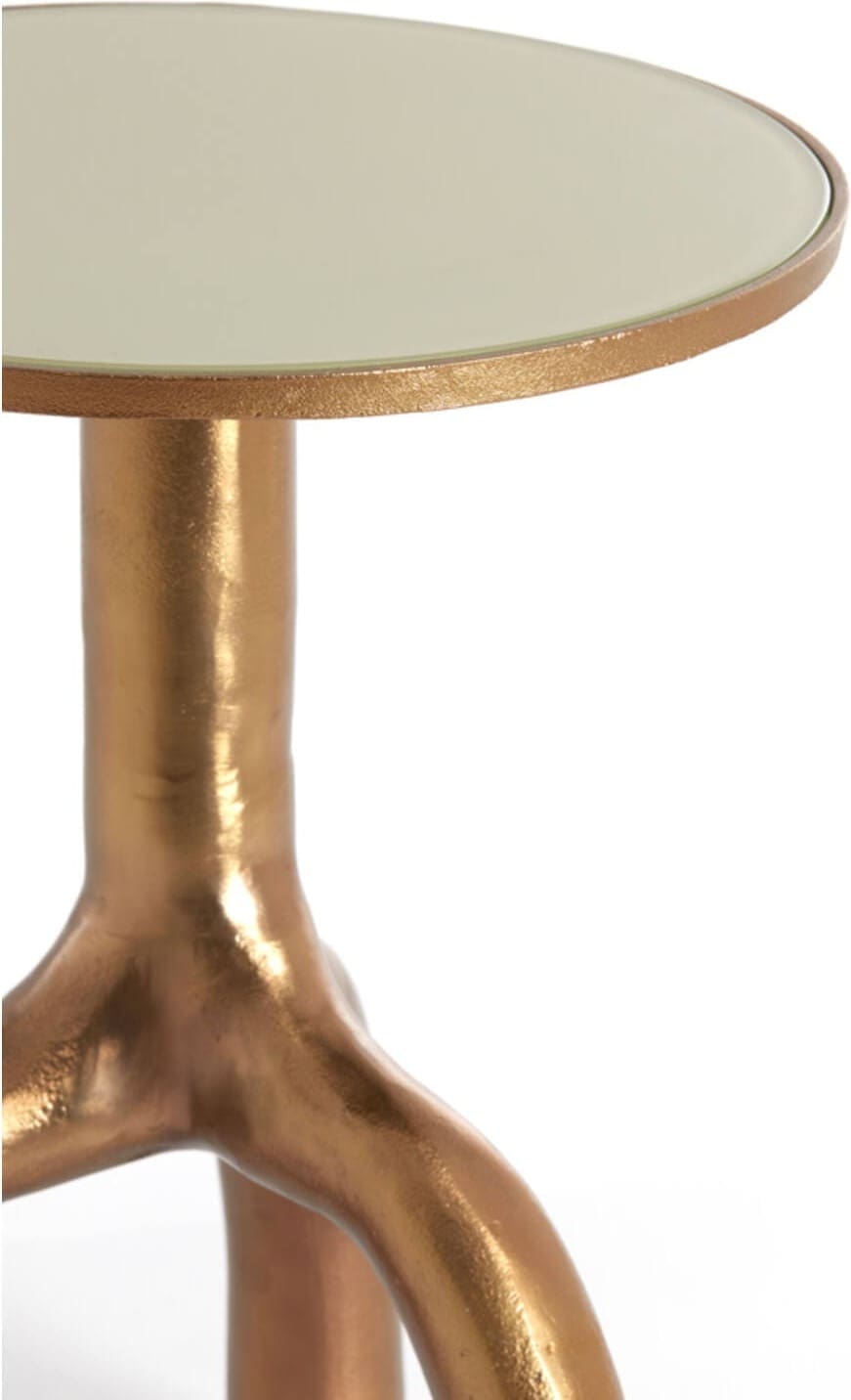 Bijzettafel Mello - Glans Bruin Brons+glas Taupe Light & Living Bijzettafel 6798861
