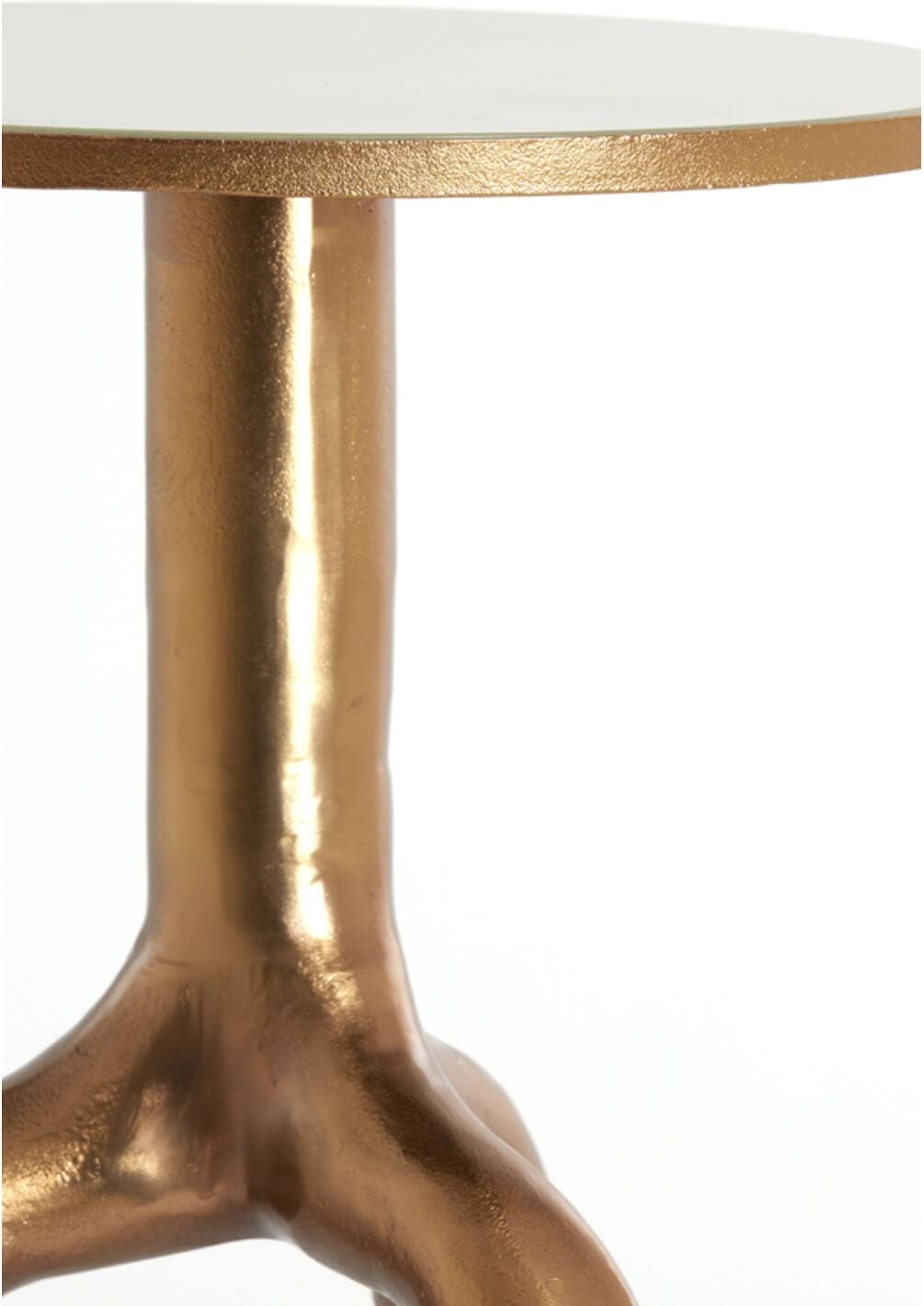 Bijzettafel Mello - Glans Bruin Brons+glas Taupe Light & Living Bijzettafel 6798861