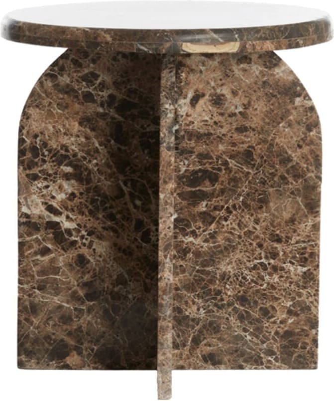 Bijzettafel Otinia - Marmer Donker Bruin Light & Living Bijzettafel 6793184