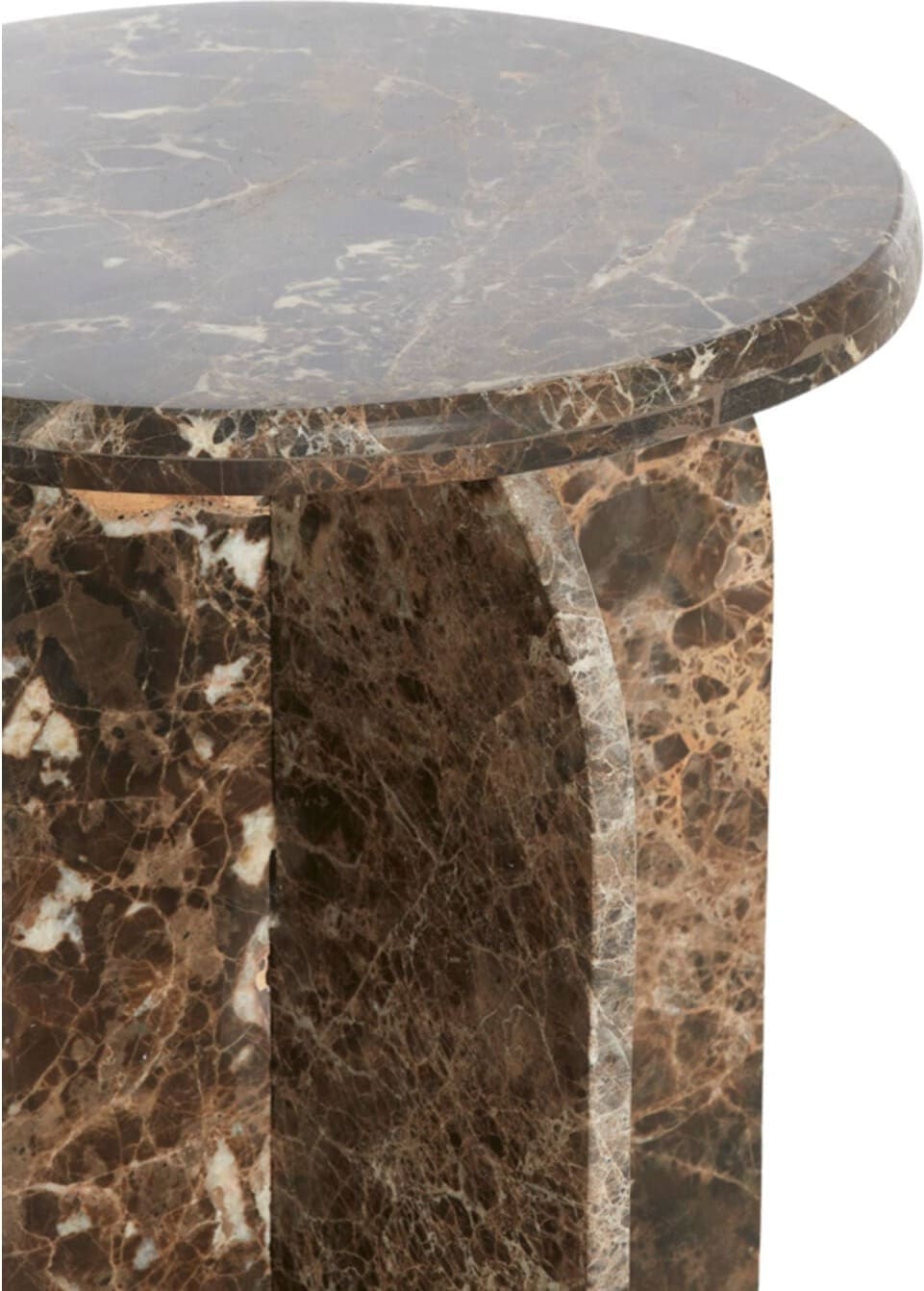 Bijzettafel Otinia - Marmer Donker Bruin Light & Living Bijzettafel 6793184