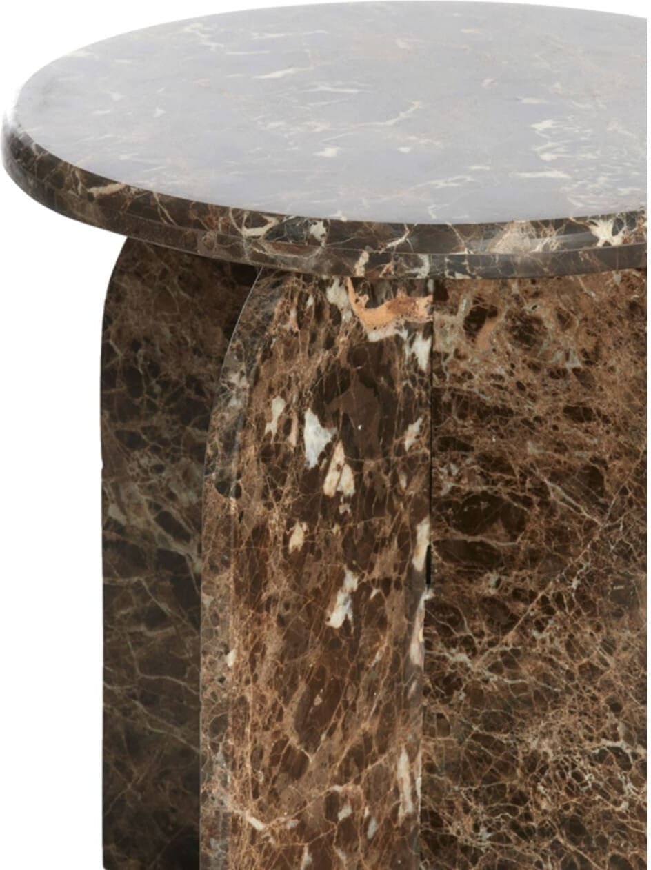 Bijzettafel Otinia - Marmer Donker Bruin Light & Living Bijzettafel 6793184