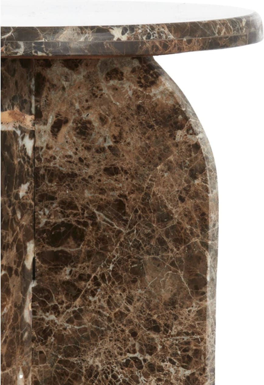 Bijzettafel Otinia - Marmer Donker Bruin Light & Living Bijzettafel 6793184