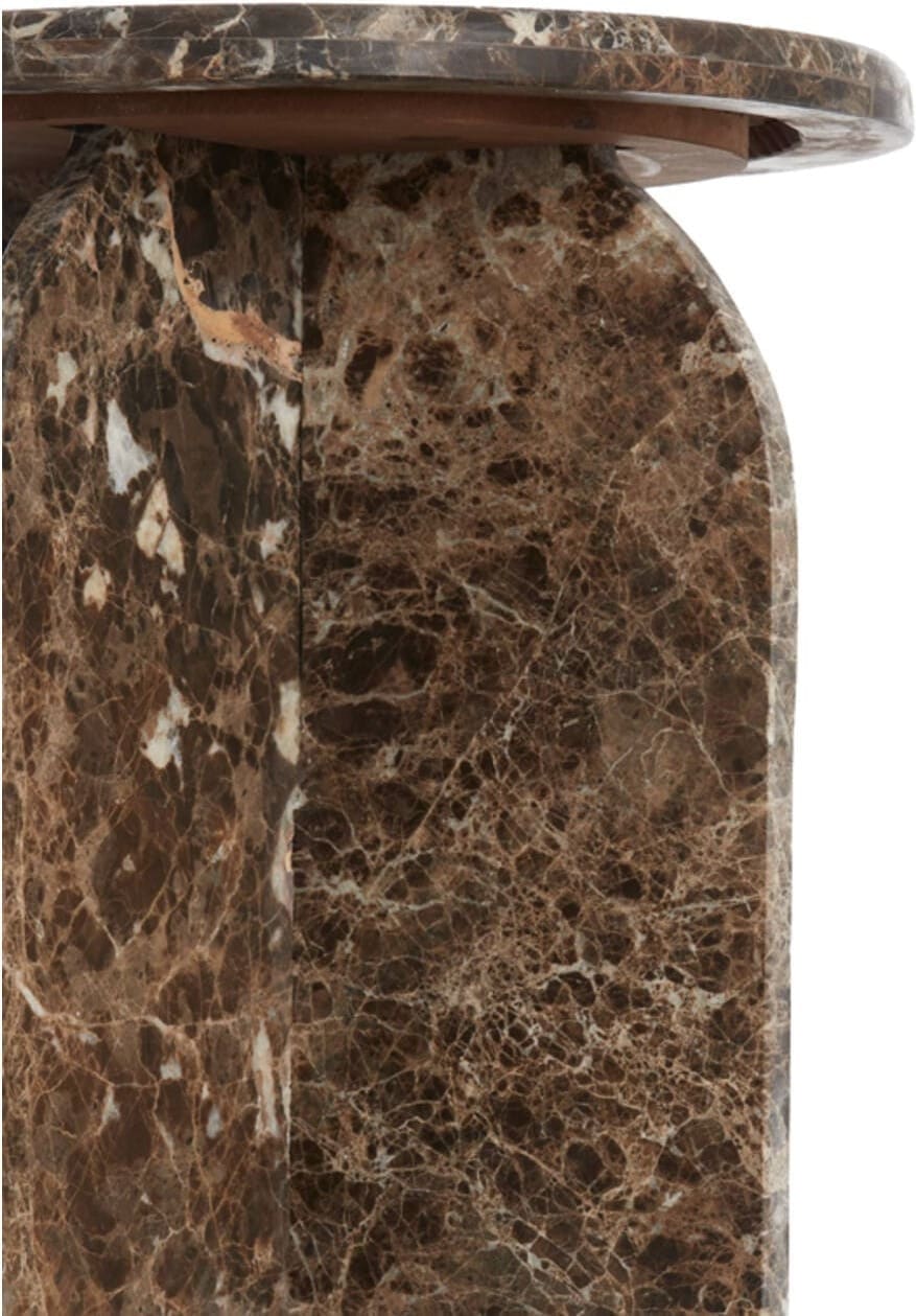 Bijzettafel Otinia - Marmer Donker Bruin Light & Living Bijzettafel 6793184