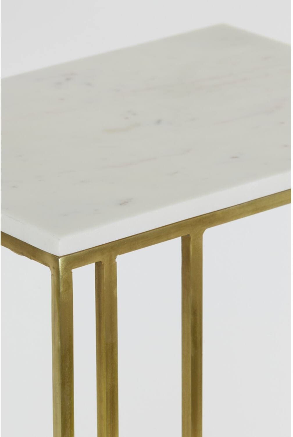 Bijzettafel Roshan - Wit Marmer+antiek Brons Light & Living Bijzettafel 6777026