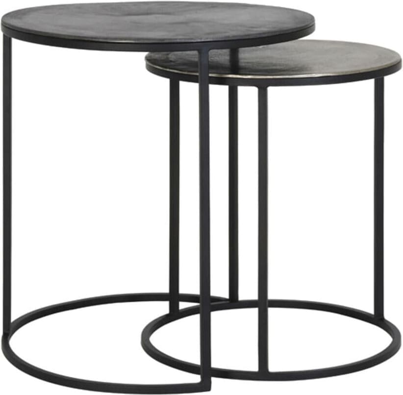 Bijzettafel Talca - Ruw Lood+ant. Lood Light & Living Bijzettafel 6706011