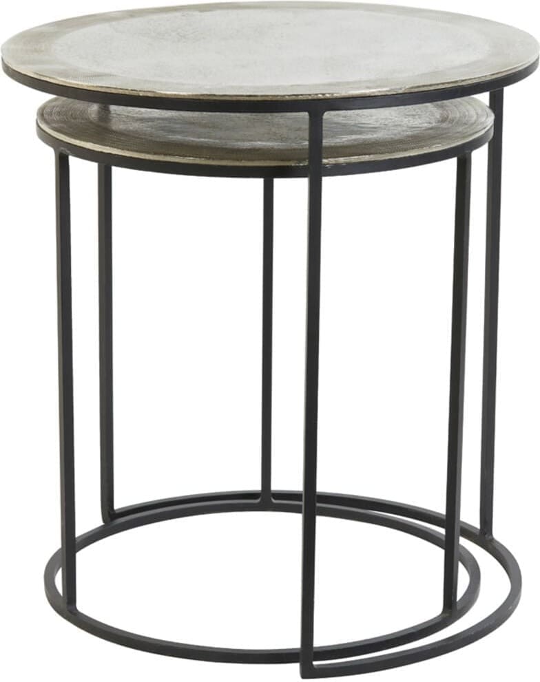 Bijzettafel Talca - Ruw Nikkel Light & Living Bijzettafel 6706057