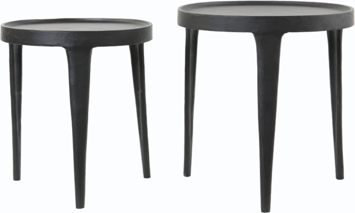 Bijzettafel Tobias - Zwart Light & Living Bijzettafel 6768312
