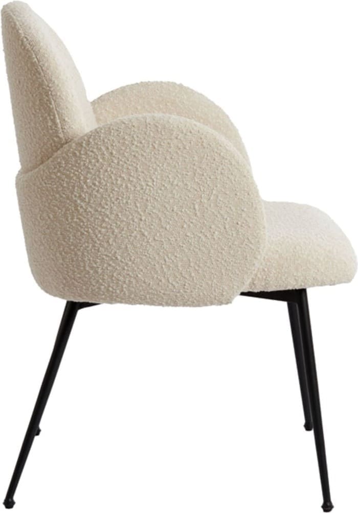 Eetkamerstoel Chiba - Crème+zwart Light & Living Eetkamerstoel 6874743