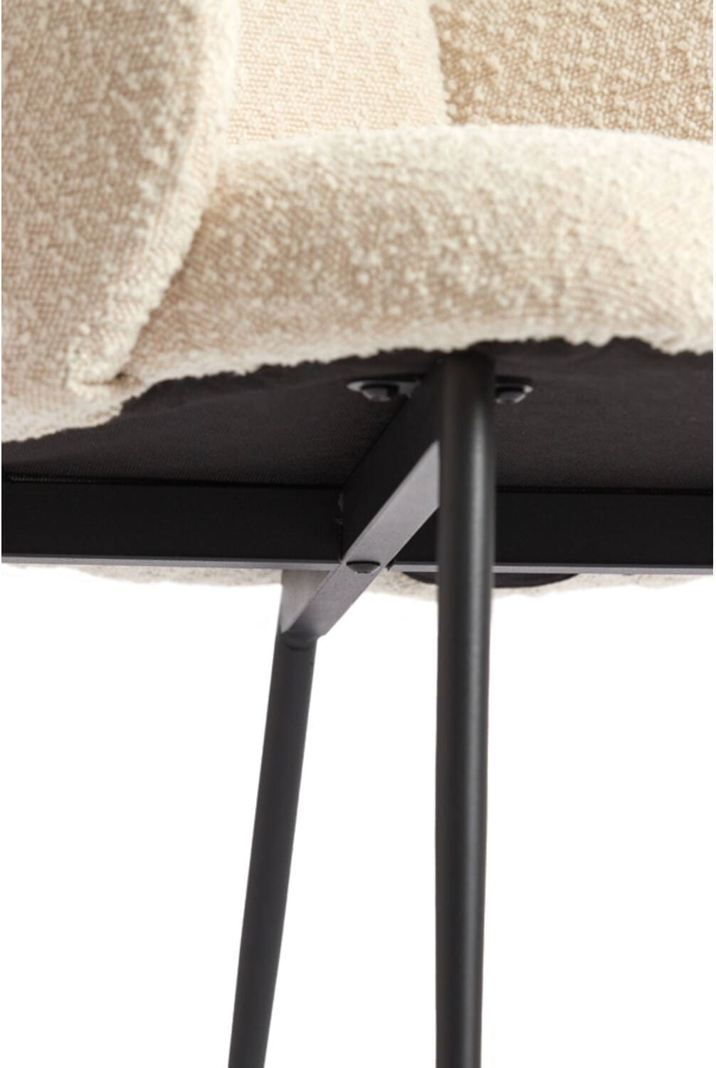 Eetkamerstoel Chiba - Crème+zwart Light & Living Eetkamerstoel 6874743
