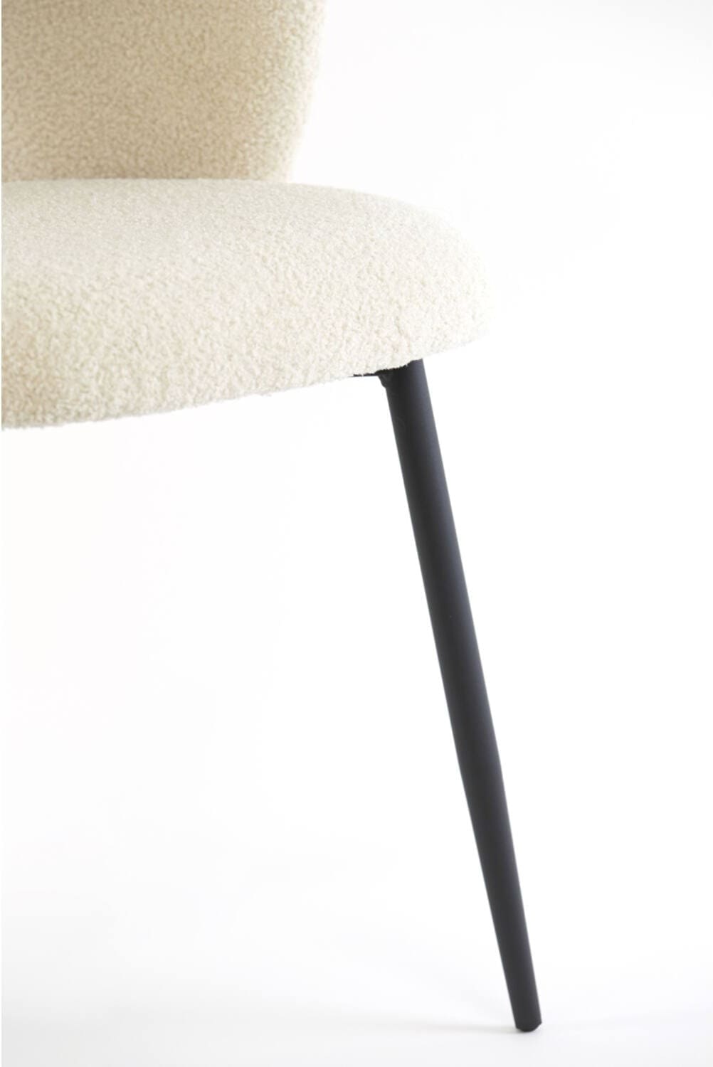 Eetkamerstoel Elyna - Teddy Licht Beige-mat Zwart Light & Living Eetkamerstoel 6772961