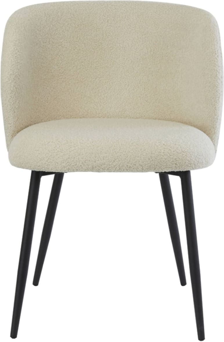 Eetkamerstoel Elyna - Teddy Licht Beige-mat Zwart Light & Living Eetkamerstoel 6772961