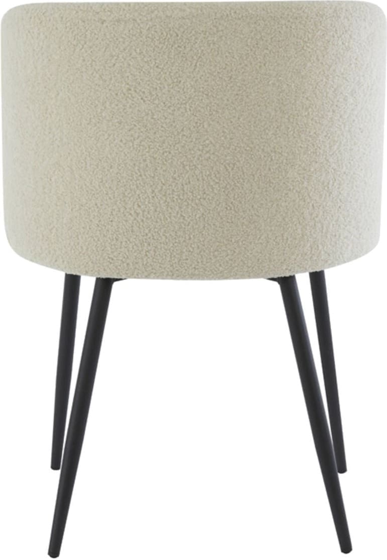 Eetkamerstoel Elyna - Teddy Licht Beige-mat Zwart Light & Living Eetkamerstoel 6772961