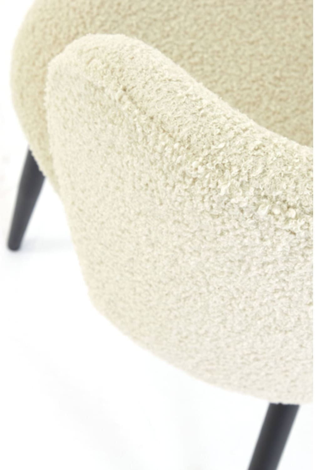 Eetkamerstoel Elyna - Teddy Licht Beige-mat Zwart Light & Living Eetkamerstoel 6772961