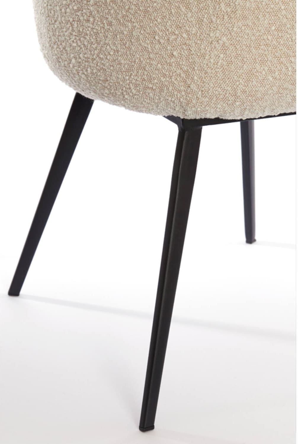 Eetkamerstoel Leone - Bouclé Crème-zwart Light & Living Eetkamerstoel 6786861