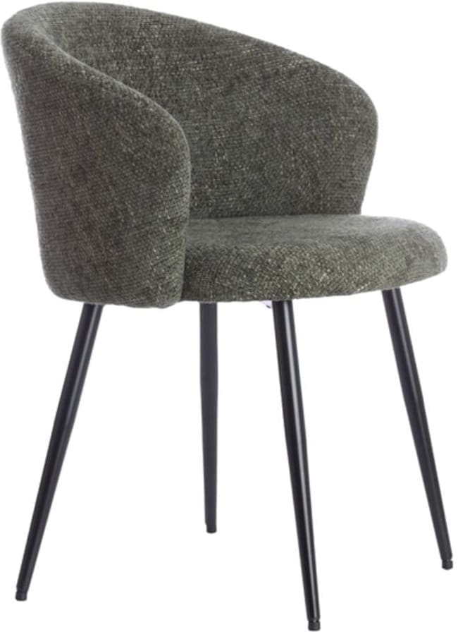 Eetkamerstoel Radaja - Donker Groen+zwart Light & Living Eetkamerstoel 5500878