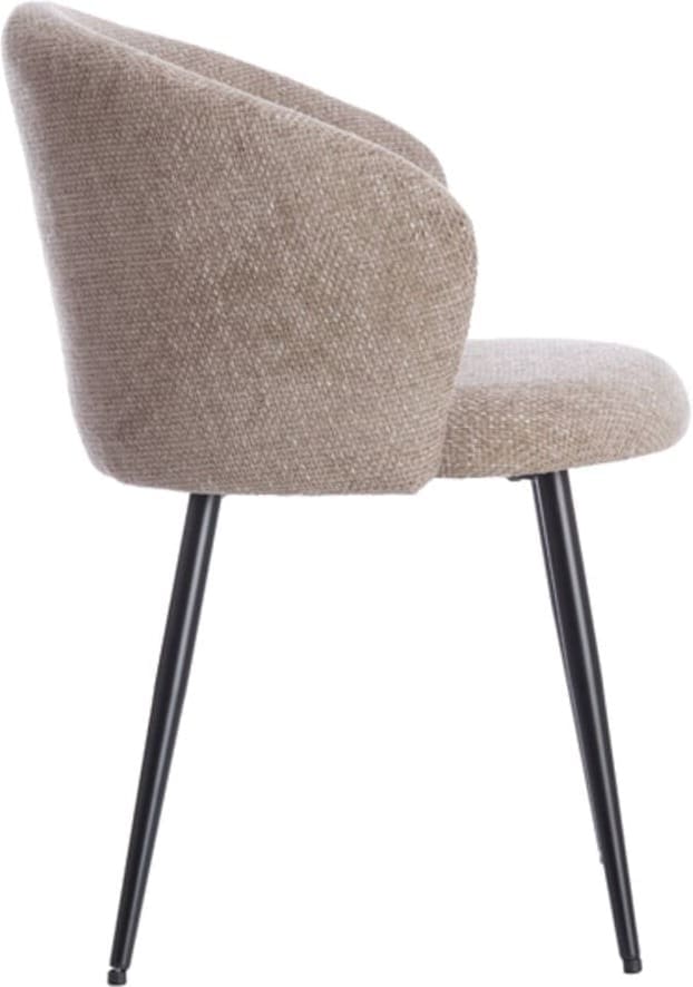 Eetkamerstoel Radaja - Taupe+zwart Light & Living Eetkamerstoel 5500827
