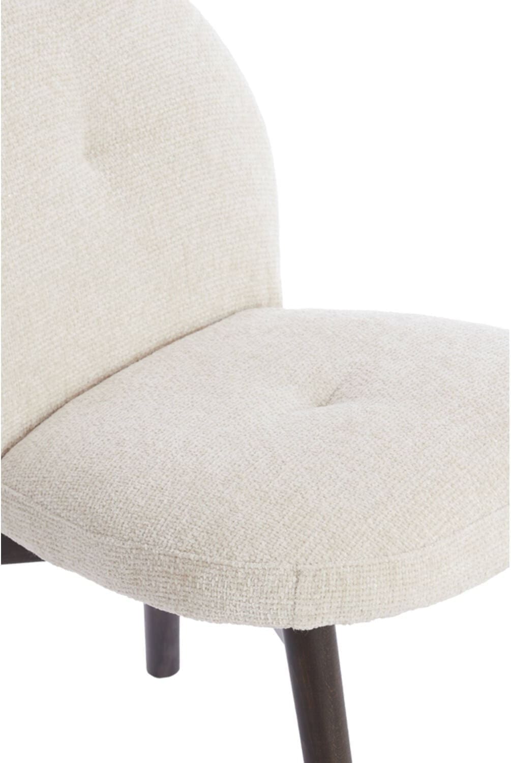 Eetkamerstoel Sinosa - Crème+hout Donker Bruin Light & Living Eetkamerstoel 6795943