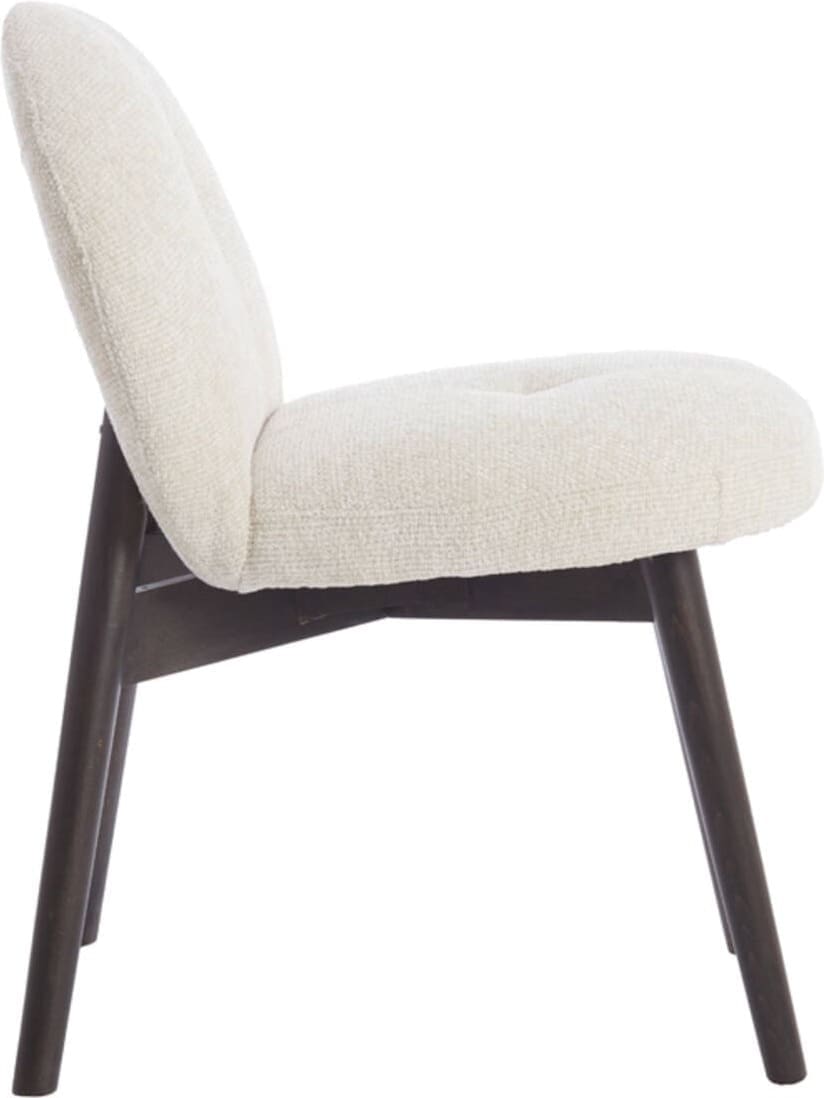 Eetkamerstoel Sinosa - Crème+hout Donker Bruin Light & Living Eetkamerstoel 6795943