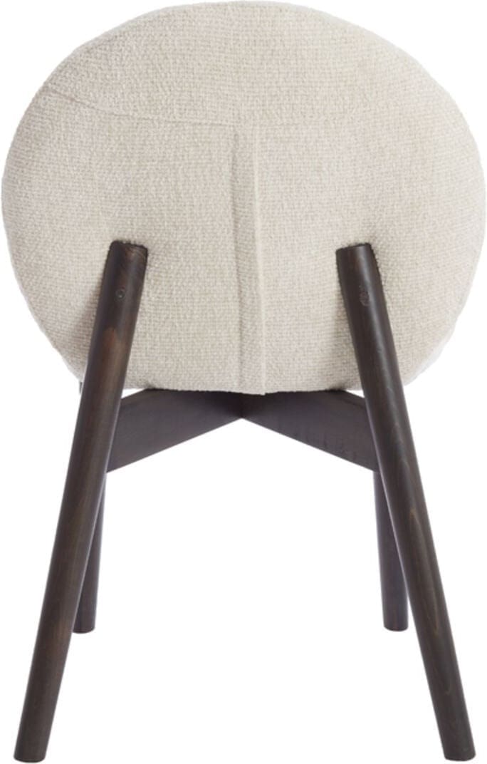 Eetkamerstoel Sinosa - Crème+hout Donker Bruin Light & Living Eetkamerstoel 6795943