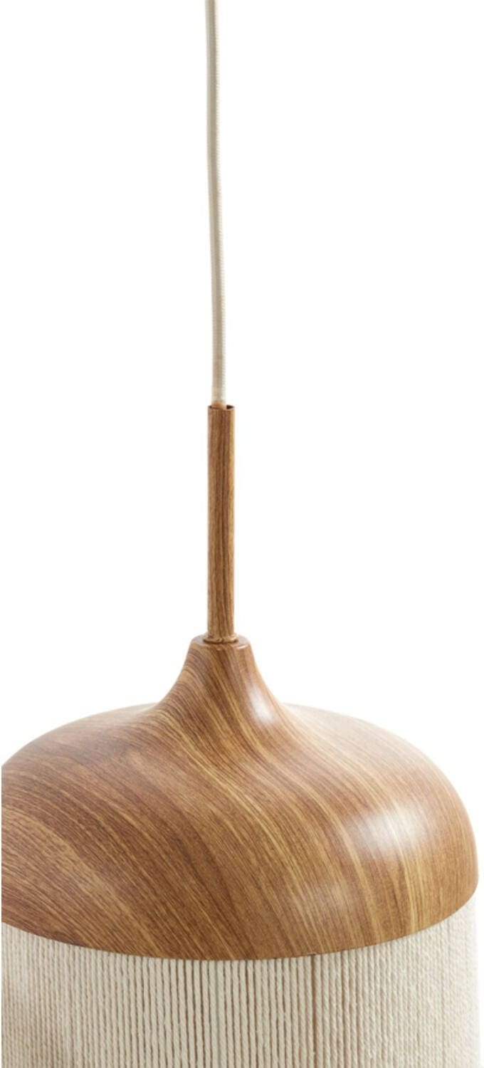 Hanglamp Dania - Hout Print Naturel+touw Crème Light & Living Hanglamp 2980443