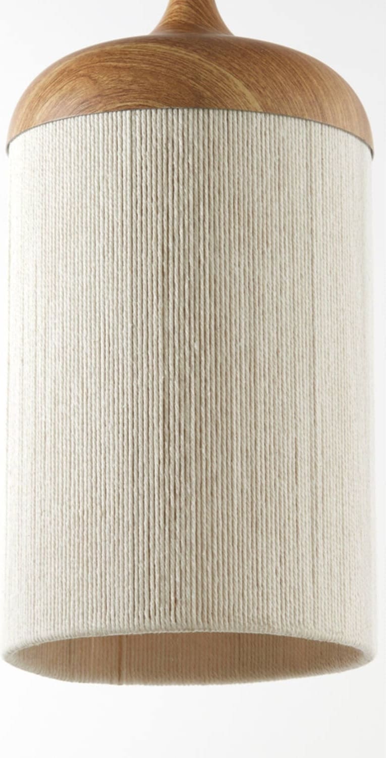 Hanglamp Dania - Hout Print Naturel+touw Crème Light & Living Hanglamp 2980443