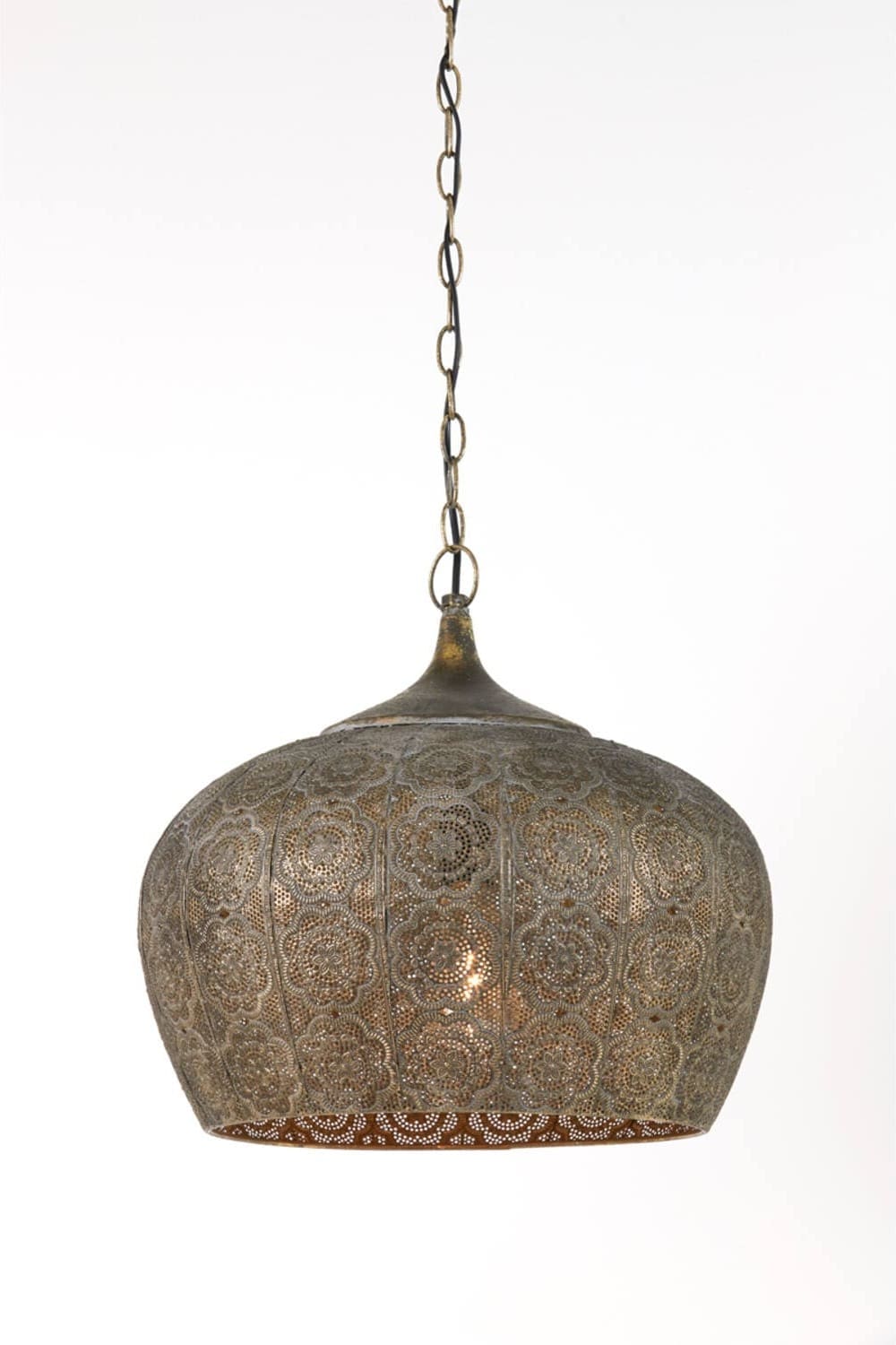 Hanglamp Emine - Bruin Goud Light & Living Hanglamp 3084456