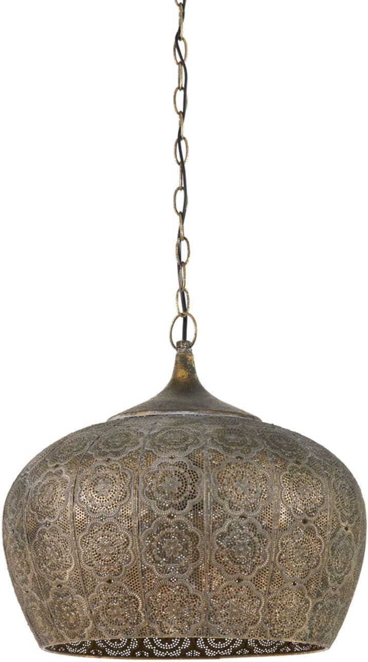 Hanglamp Emine - Bruin Goud Light & Living Hanglamp 3084456