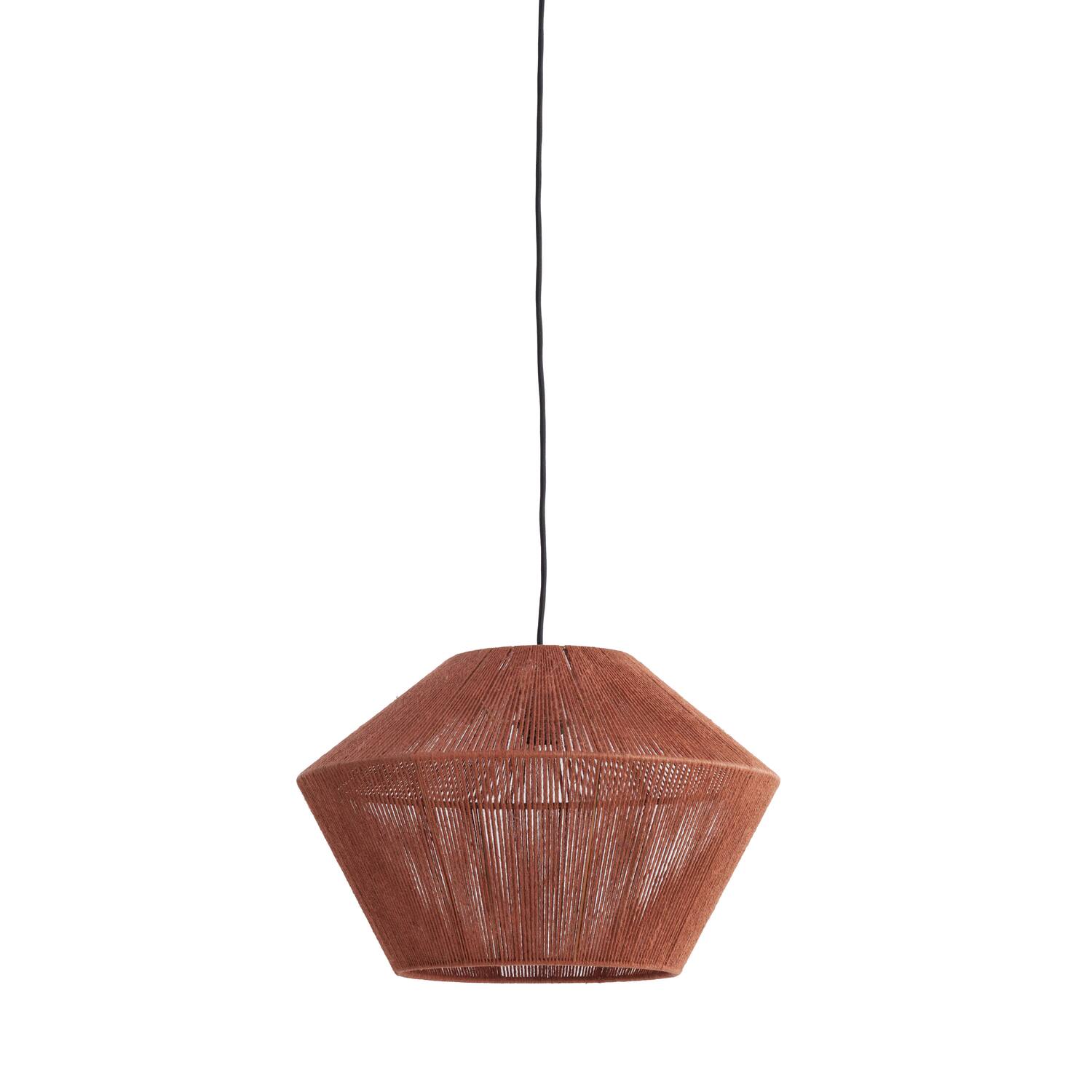 Light & Living Hanglamp Fugia Jute, 50cm - Steenrood
