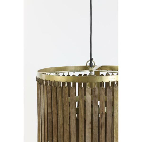 Hanglamp Gularo - Hout Bruin+brons Light & Living Hanglamp 2950464