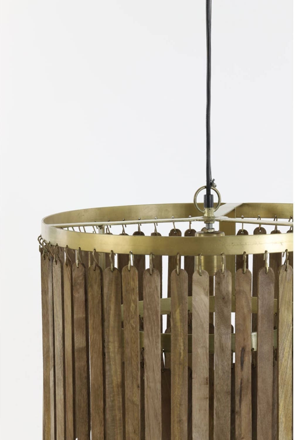 Hanglamp Gularo - Hout Bruin+brons Light & Living Hanglamp 2950464