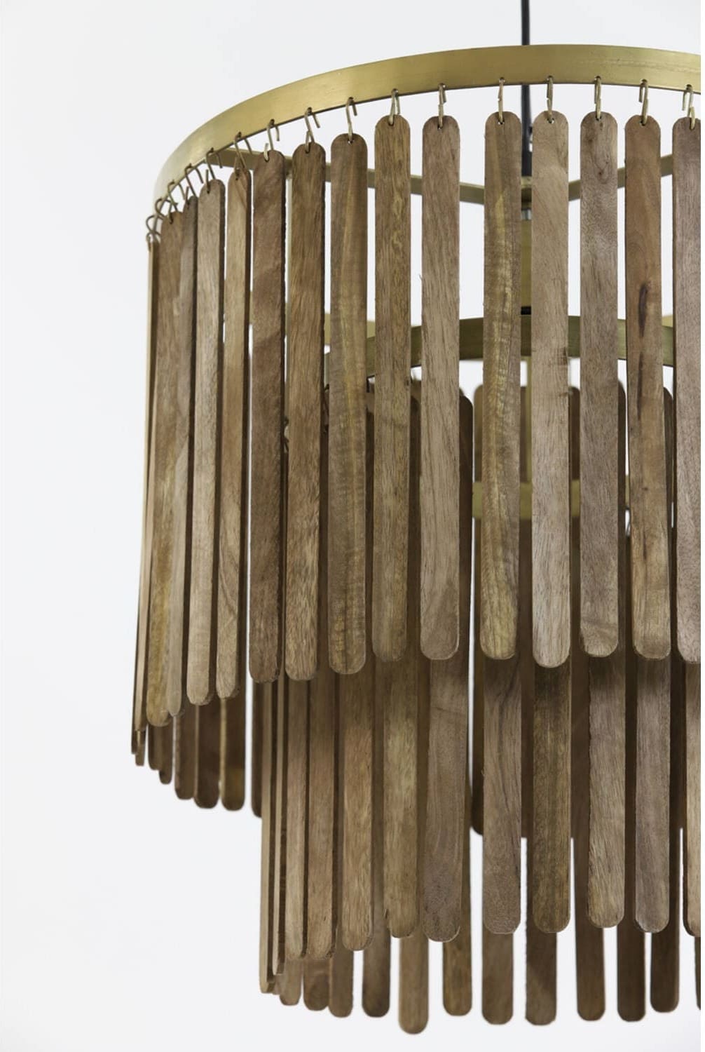 Hanglamp Gularo - Hout Bruin+brons Light & Living Hanglamp 2950464