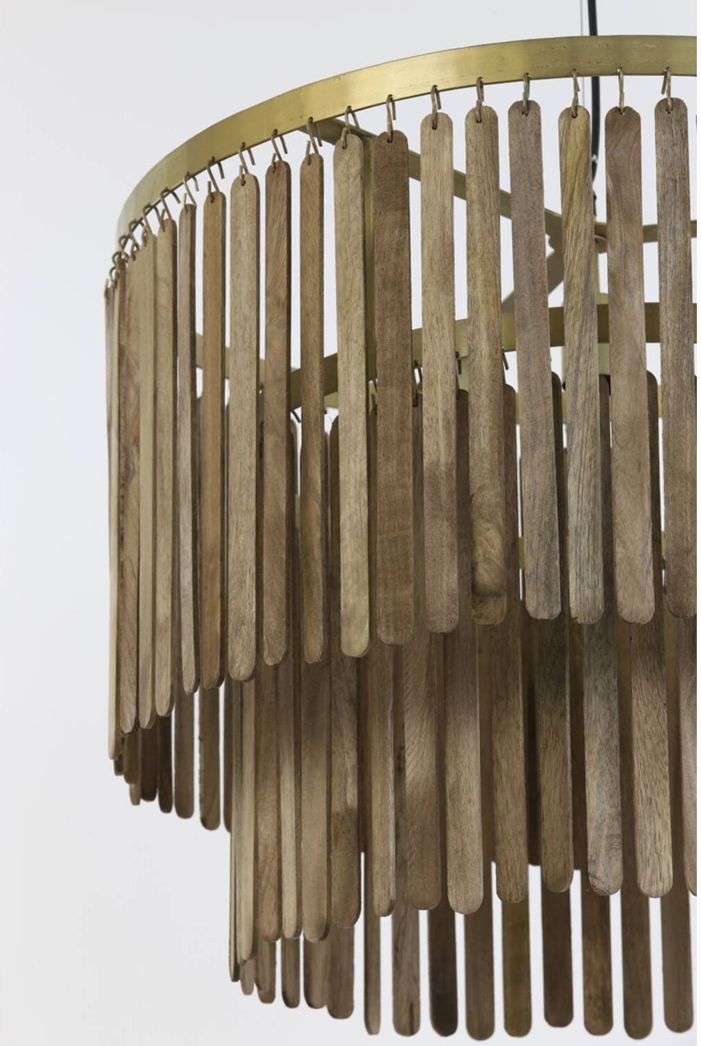 Hanglamp Gularo - Hout Bruin+brons Light & Living Hanglamp 2950564