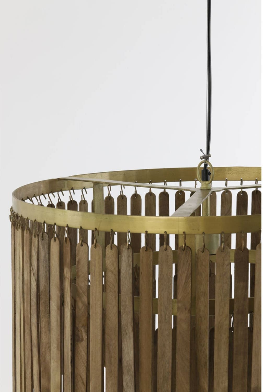 Hanglamp Gularo - Hout Bruin+brons Light & Living Hanglamp 2950564