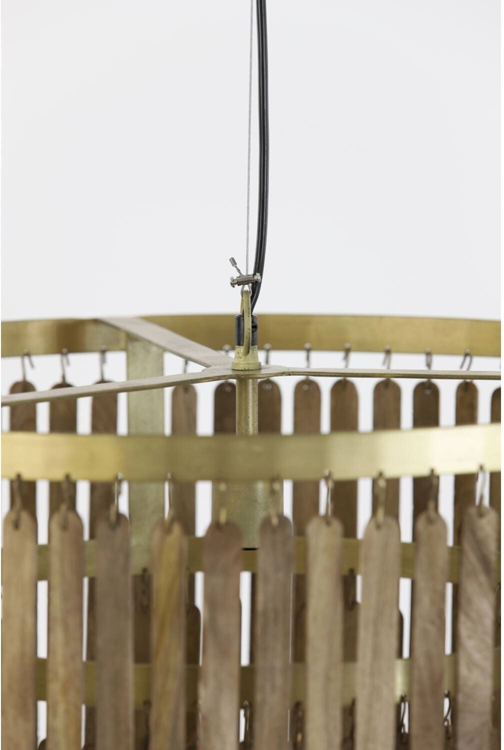 Hanglamp Gularo - Hout Bruin+brons Light & Living Hanglamp 2950564