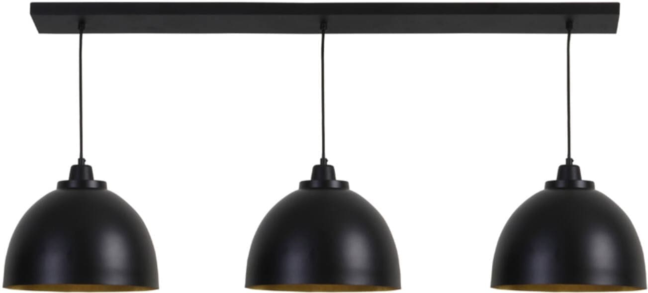 Hanglamp Kylie - Mat Zwart-goud Light & Living Hanglamp 3077812