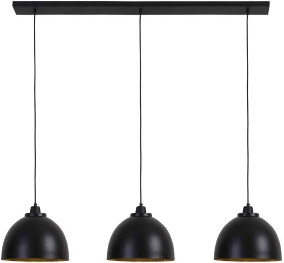 Hanglamp Kylie - Mat Zwart-goud Light & Living Hanglamp 3077812