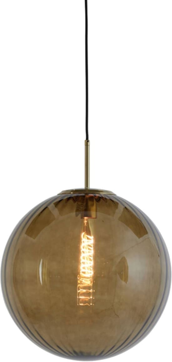 Hanglamp Magdala - Glas Bruin+goud Light & Living Hanglamp 2957382
