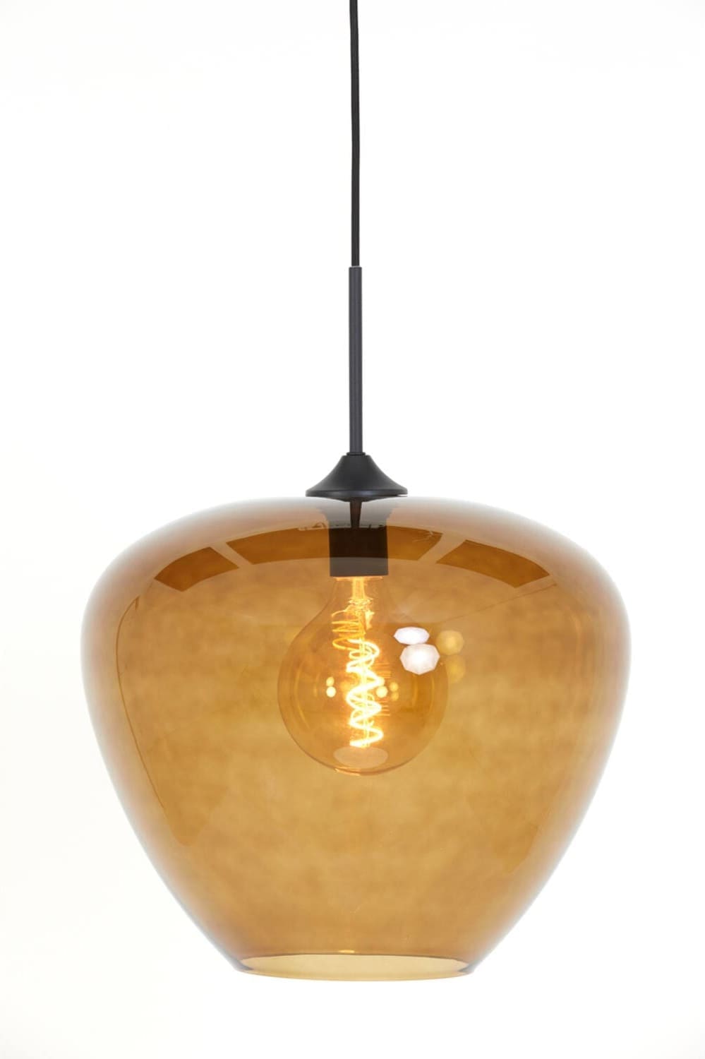 Hanglamp Mayson - Glas Bruin-zwart Light & Living Hanglamp 2952418