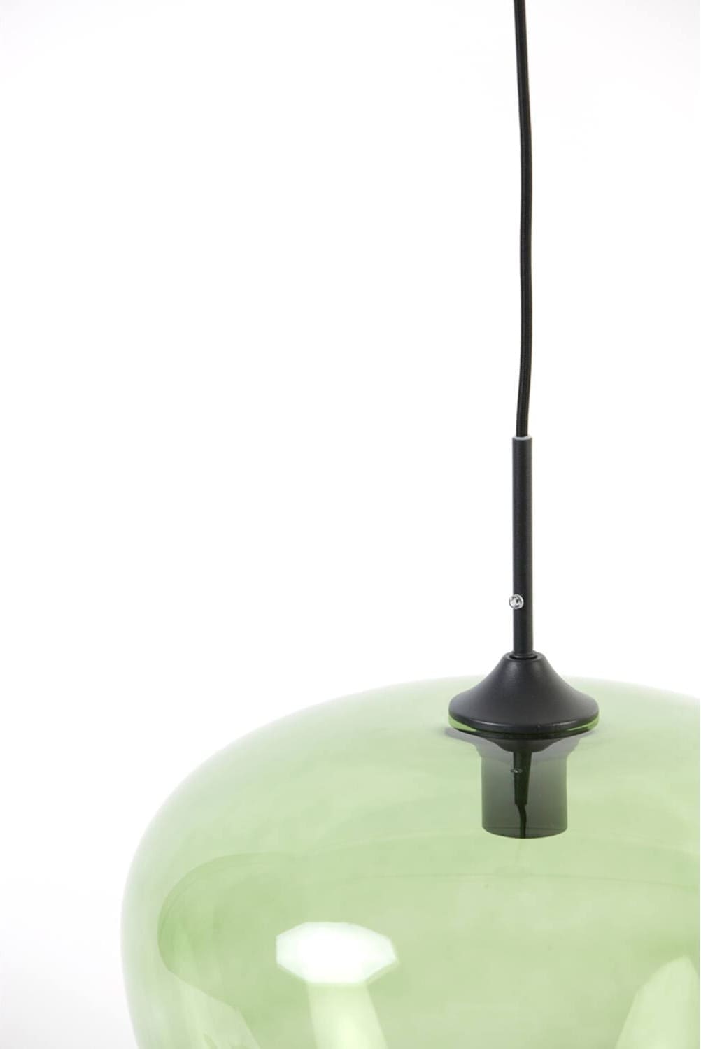 Hanglamp Mayson - Glas Groen-mat Zwart Light & Living Hanglamp 2952481