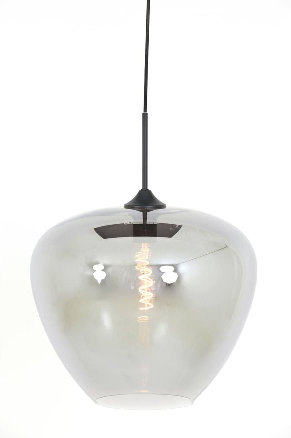 Hanglamp Mayson - Smoke Glas-mat Zwart Light & Living Hanglamp 2952412