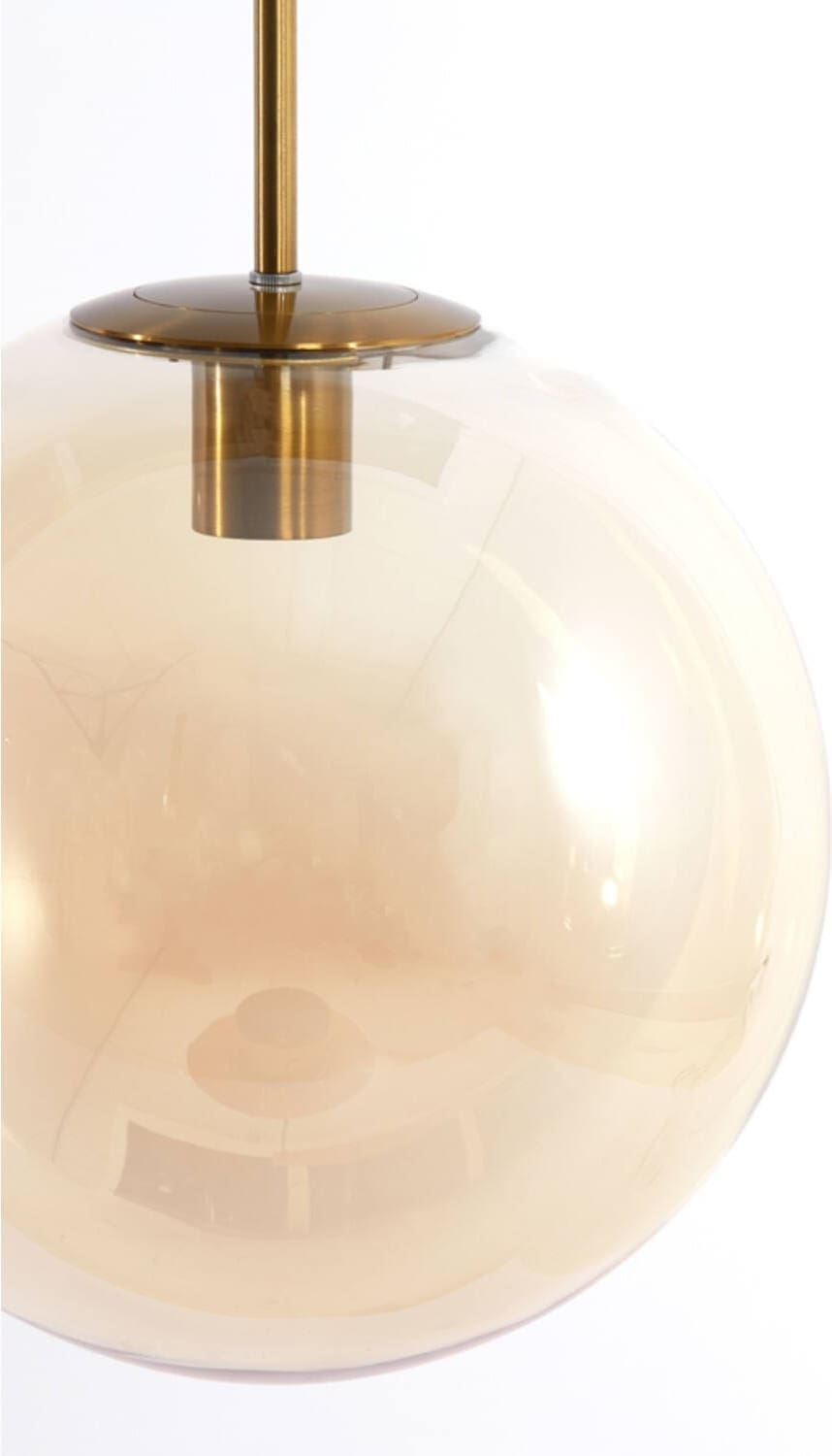Hanglamp Medina - Glas Amber+goud Light & Living Hanglamp 2974485