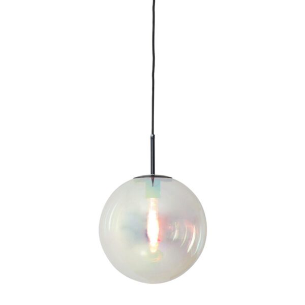 Hanglamp Medina - Glas Rainbow+zwart Light & Living Hanglamp 2957200