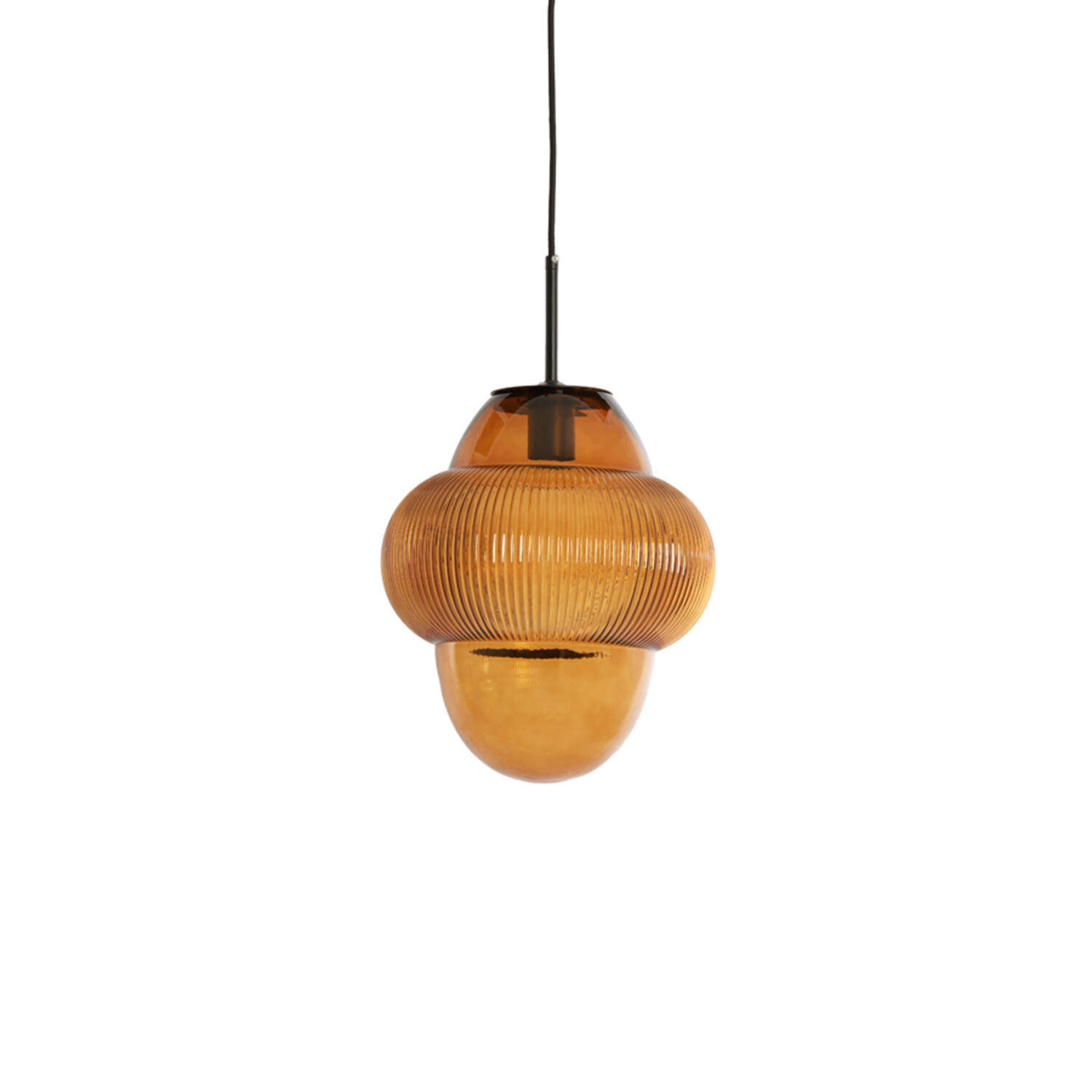 Light & Living Hanglamp 'Ovnis' Glas, 30cm, kleur Bruin