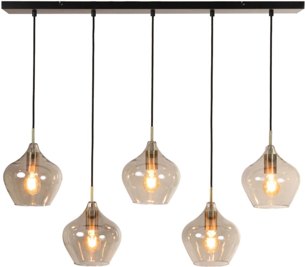 Hanglamp Rakel - Antiek Brons+smoke Light & Living Hanglamp 2937627