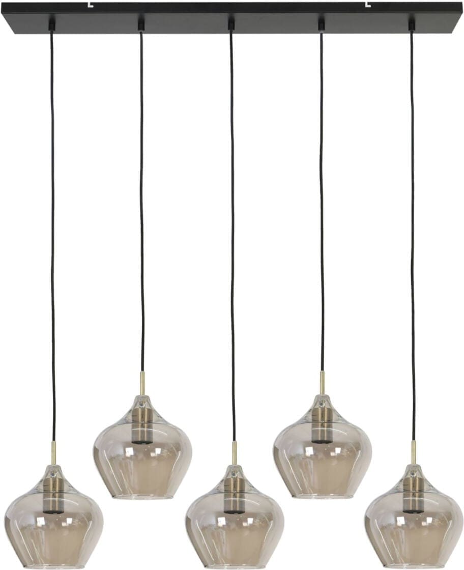 Hanglamp Rakel - Antiek Brons+smoke Light & Living Hanglamp 2937627
