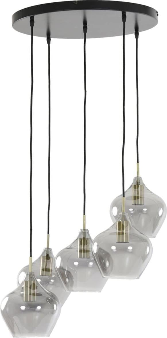Hanglamp Rakel - Antiek Brons+smoke Light & Living Hanglamp 2948927