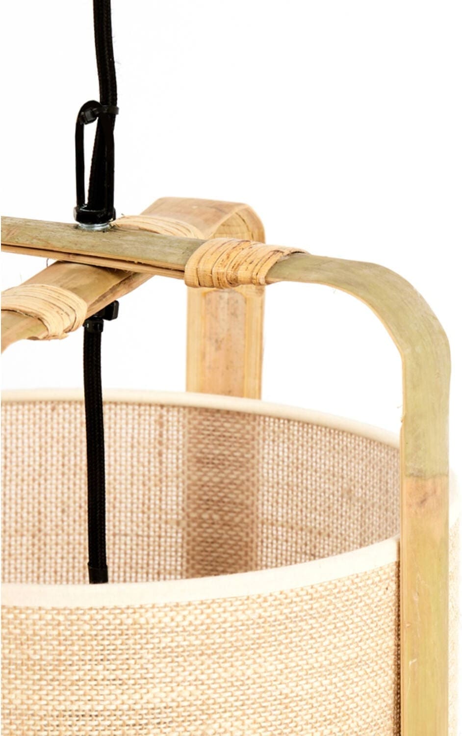Hanglamp Sendai - Zand+bamboe Naturel Light & Living Hanglamp 2973082