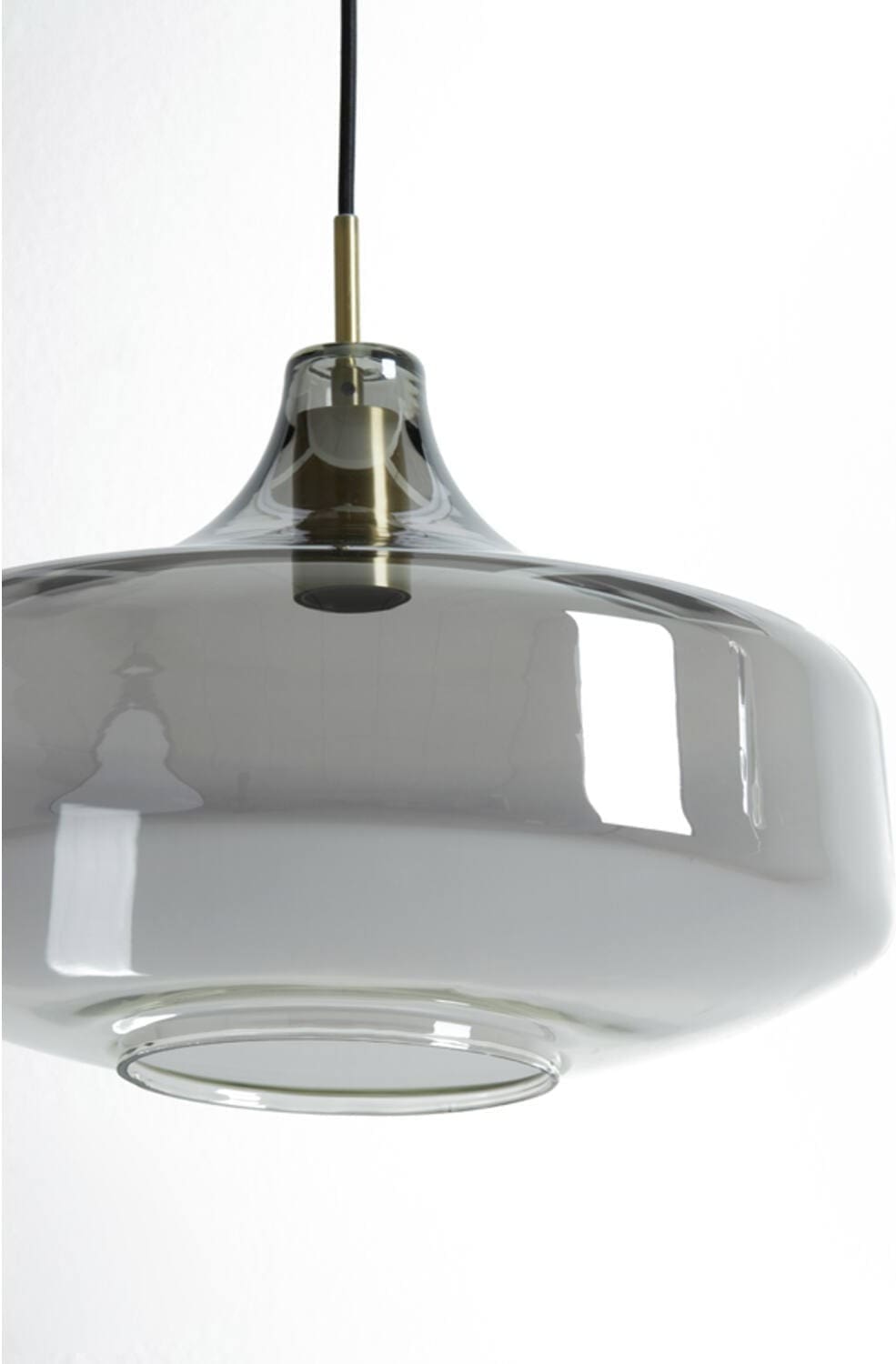 Hanglamp Solna - Antiek Brons+smoke Glas Light & Living Hanglamp 2969212
