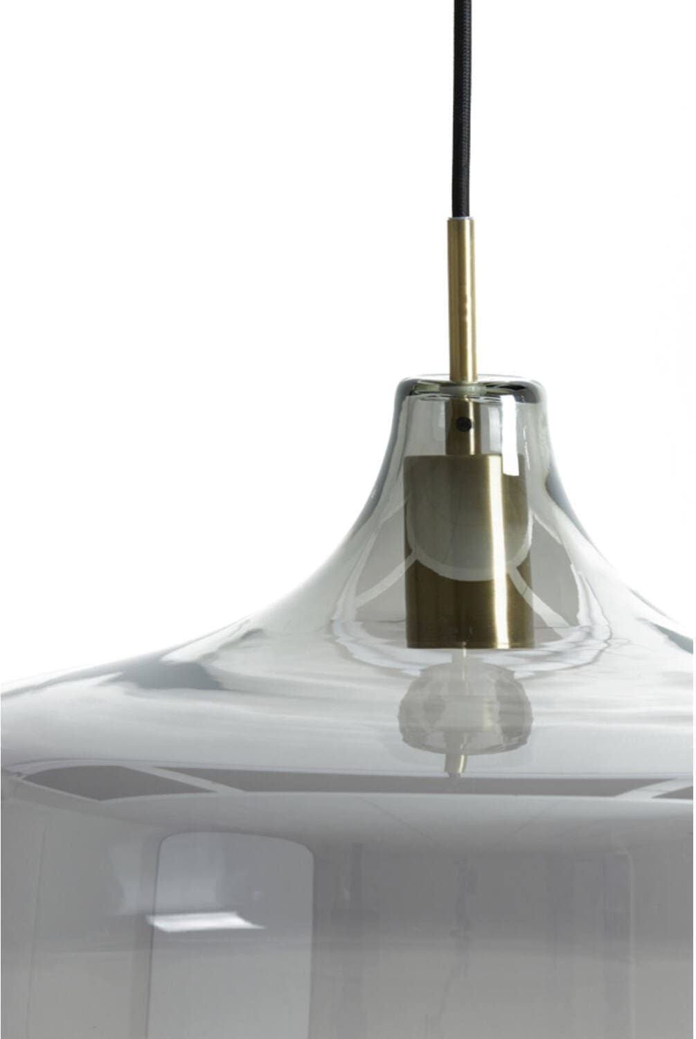 Hanglamp Solna - Antiek Brons+smoke Glas Light & Living Hanglamp 2969212